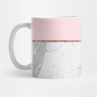 Blush Pink Rose Gold Marble Pattern Mug